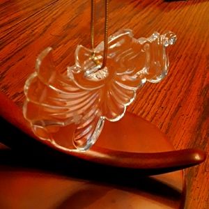 Mikasa Crystal Cherub Trumpet Ornament
